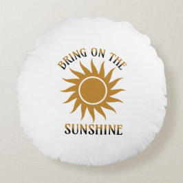 Cojín Redondo Traiga el Sol Golden