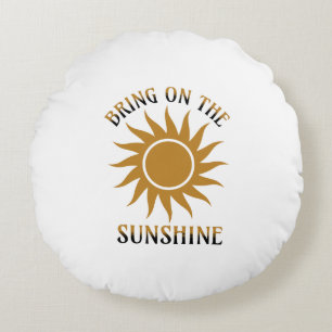 Cojín Redondo Traiga el Sol Golden