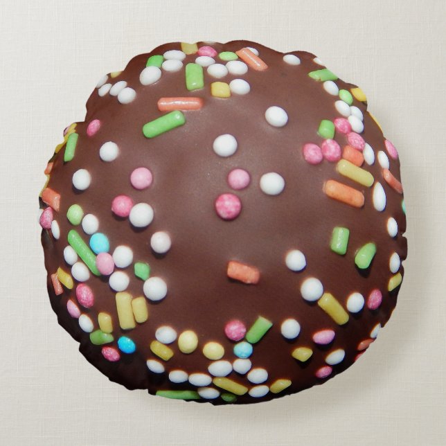 Cojín Redondo Trato helado de chocolate (Anverso)