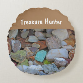 Cojín Redondo Treasure Hunter Rock Collection Stone Rockhound