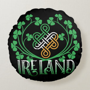 COJÍN REDONDO TRÉBOL DE IRLANDA