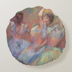 Cojín Redondo Tres bailarinas de Edgar Degas, Arte de ballet vin