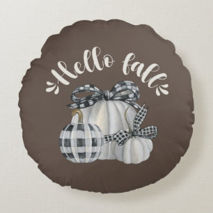 Cojín Redondo Tres Calabaza Hola Caída