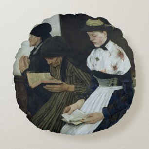 Cojín Redondo Tres mujeres en la iglesia, 1882