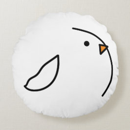 Cojín Redondo Tres pájaros en el alambre