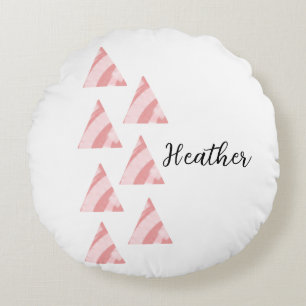 Cojín Redondo Triángulos Geométricos Y Nombre