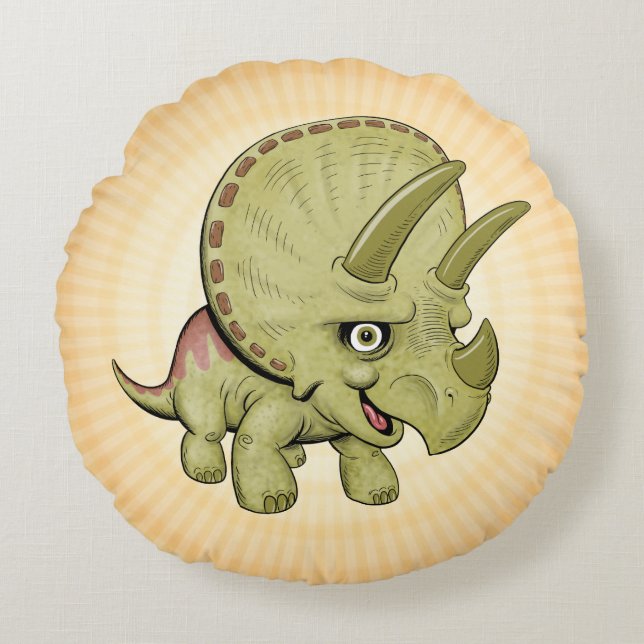 Cojín Redondo Triceratops Pillow (Anverso)