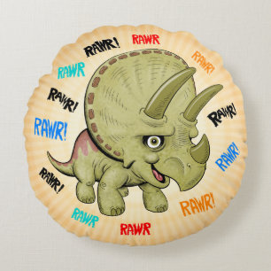 Cojín Redondo Triceratops RAWR Pillow