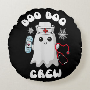 Cojín Redondo Tripulación Boo Boo Enfermera Adorable Fantasma Di