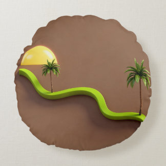 Cojín Redondo Tropical Modern Decorative Throw Pillow