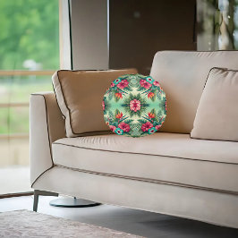 Cojín Redondo Trópicos Brillantes