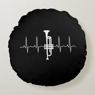 Cojín Redondo Trumpet - Trumpet Heartbeat Gift