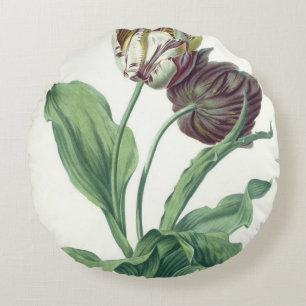 Cojín Redondo Tulipán del jardín, de la "ópera Botanica",