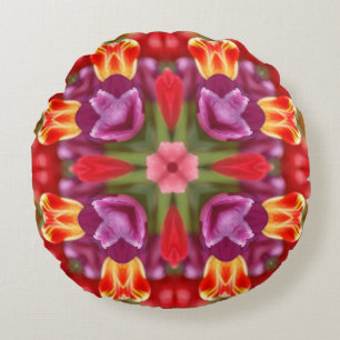 Cojín Redondo Tulips Kaleidoscope