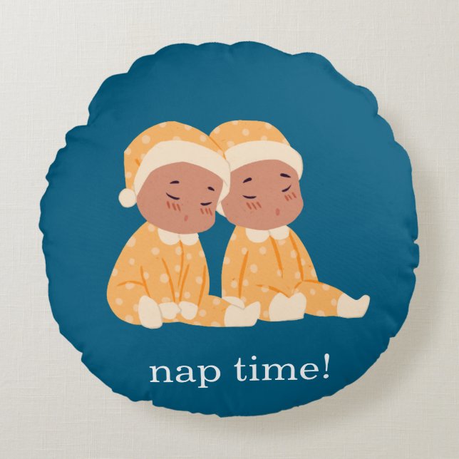 Cojín Redondo Tumba de gemelos (Anverso)