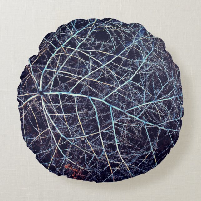 Cojín Redondo Tumbleweed del invierno (Anverso)