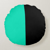 Turquesa Verde azulado negro de dos colores mitad