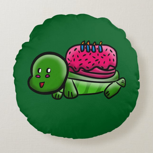 Cojín Redondo Turtle 2 (Anverso)