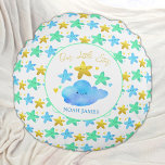 Cojín Redondo Twinkle Twinkle Pequeña Estrella Personalizada<br><div class="desc">Esta almohada de Twinkle Twinkle con temática de Estrella Pequeña puede ser personalizada con el nombre del bebé! Con bonitas estrellas brillantes,  esta decoración de vivero es perfecta para una estrella o un vivero con temática espacial.</div>