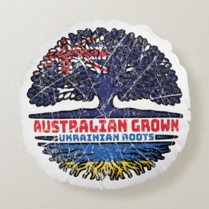 Cojín Redondo Ucrania raíces de árboles australianos ucranianos