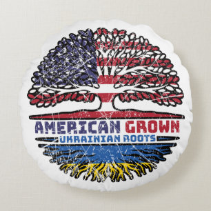 Cojín Redondo Ucrania Ucrania Estados Unidos Estados Unidos
