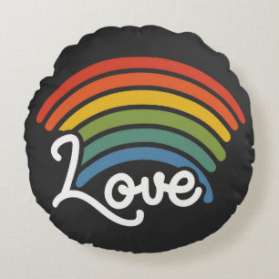 Cojín Redondo Un arcoiris de amor