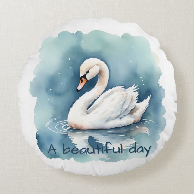 Cojín Redondo Un bello conjunto de días (Anverso)