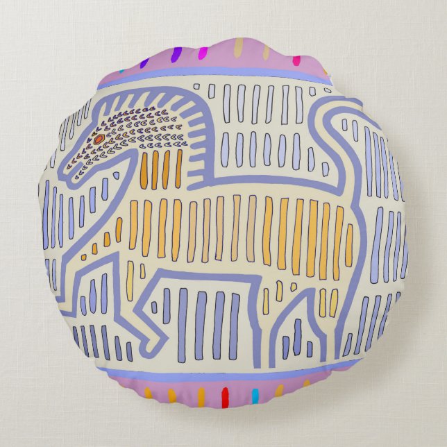 Cojín Redondo Un caballo sin nombre (Reverso)