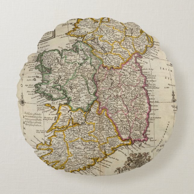 Cojín Redondo Un compañero del bolsillo de Irlanda (Anverso)