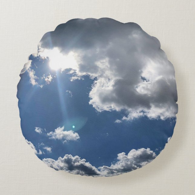 Cojín Redondo Un día brillante (Anverso)