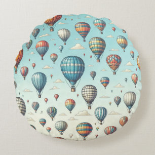 Cojín Redondo Un globo, dos globos, tres globos Globos caprichos