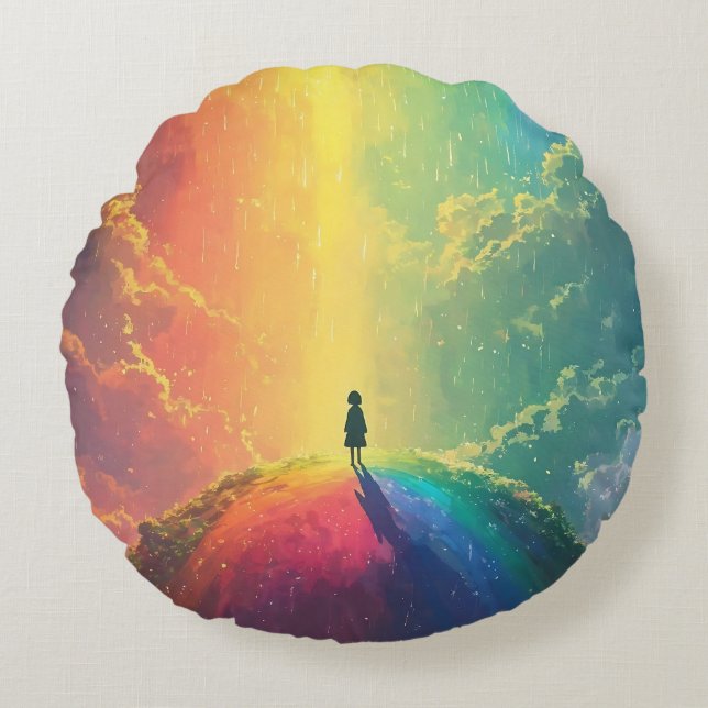 Cojín Redondo Un hermoso sueño (Anverso)