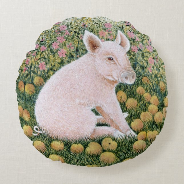 Cojín Redondo Un más Apple (Anverso)