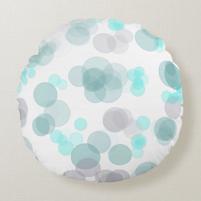 Cojín Redondo Un mundo de burlas a puntos (Anverso)