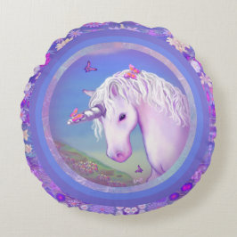 Cojín Redondo Un pilar de acento de paraíso púrpura