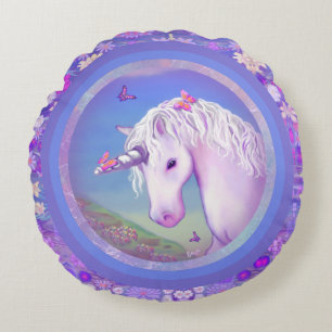 Cojín Redondo Un pilar de acento de paraíso púrpura