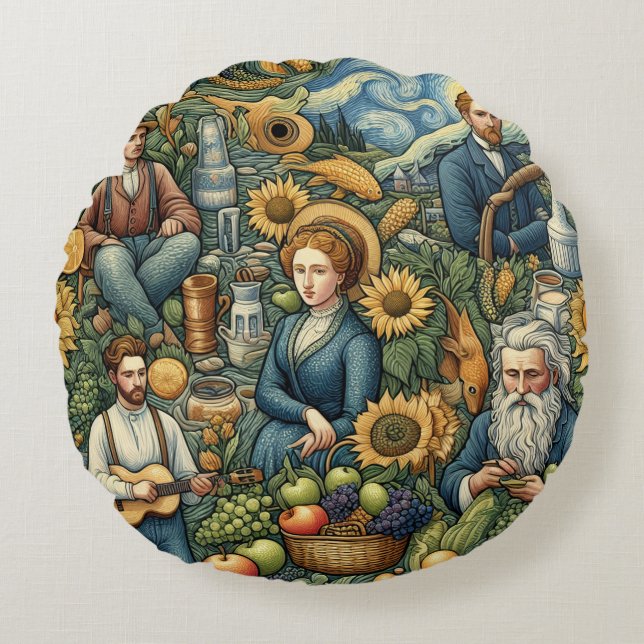 Cojín Redondo Un regalo lleno de sinceridad, Pillow (Anverso)