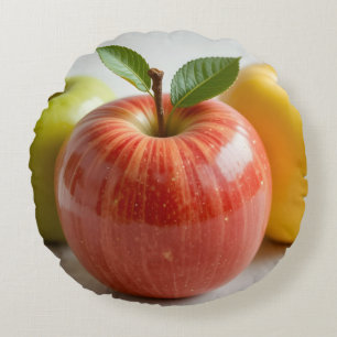 Cojín Redondo Un trío de manzanas