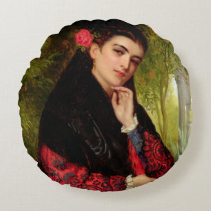 Cojín Redondo Una belleza española, 1872 (aceite en lona)