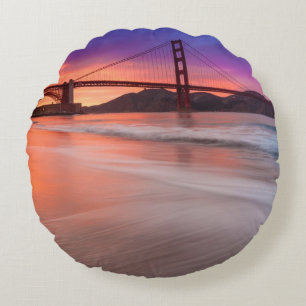 Cojín Redondo Una captura de puente Golden Gate de San Francisco