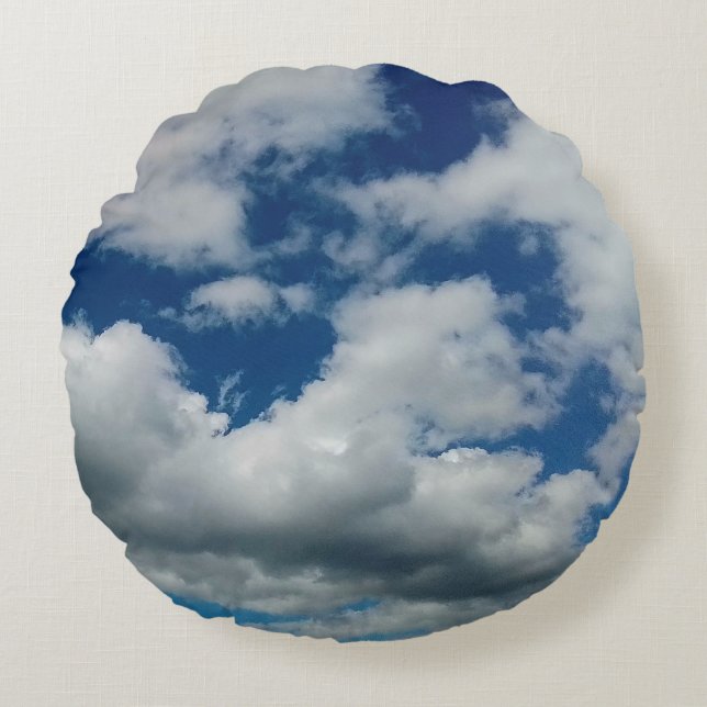 Cojín Redondo Una gran nube suave (Anverso)
