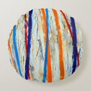 Cojín Redondo una pintura abstracta
