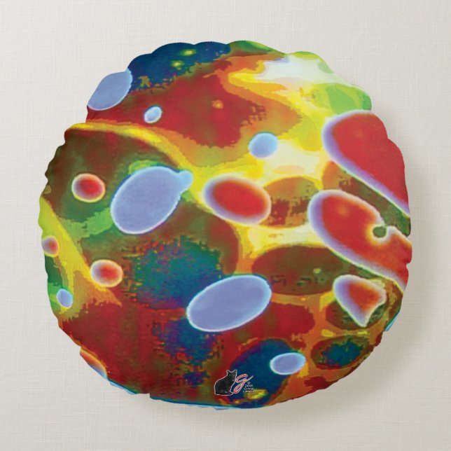 Cojín Redondo Undulaciones acogedoras (Anverso)