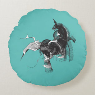 Cojín Redondo Unicornio digital