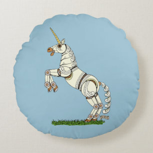 Cojín Redondo Unicornio mecánico