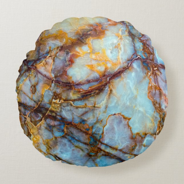 Cojín Redondo unique texture of natural stone - marble, onyx, gr (Anverso)