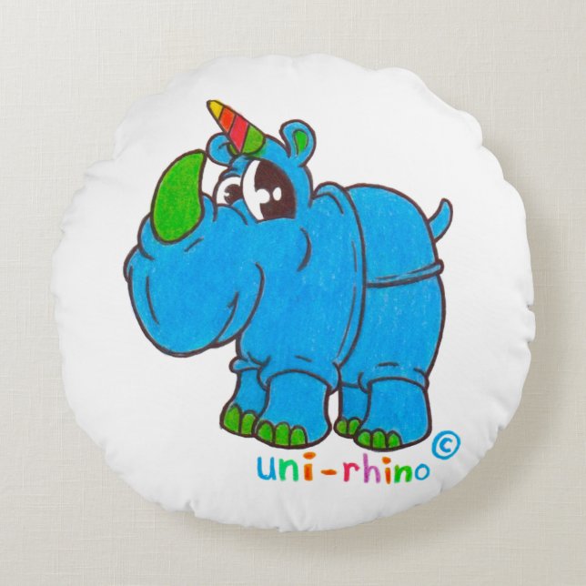 Cojín Redondo UniRhino Pillow (Anverso)
