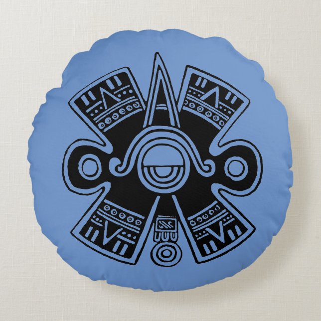 Cojín Redondo Universo azteca (Anverso)