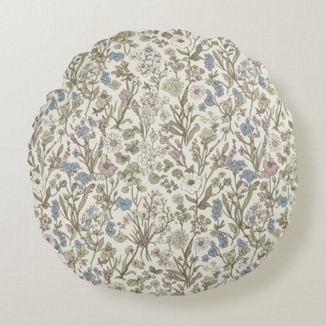 Cojín Redondo Untamed Petals (Anverso)