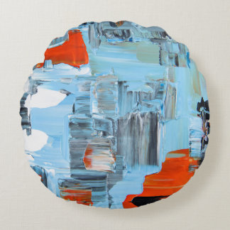 Cojín Redondo Urban Sky Palette Abstract Round Throw Pillow